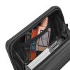18" Carry On Luggage with Front Open Door &Laptop Interlayer, Hard Shell Suitcase Built-In TSA Luggage Lock
